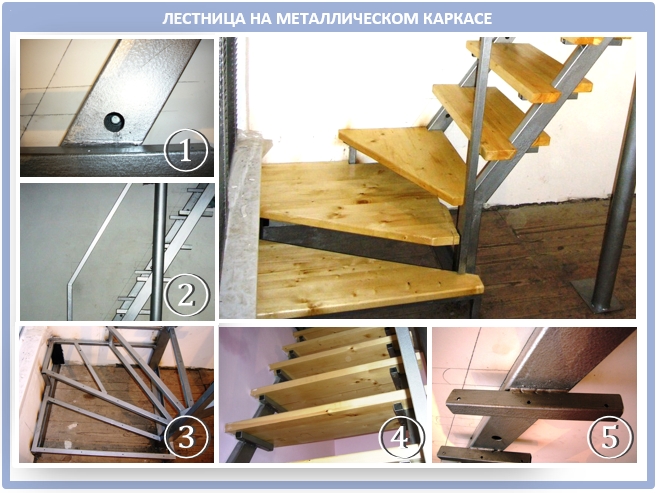 Как устроить лестницу на металлическом каркасе